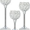 Amazon: $16.99 ($21.99) 3pk Crystal Metal Tealight Candlestick, Bling Bowl Candelabras, Tall Crystal