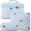Amazon: $6.99 ($19.99) 3Pcs Quilted Makeup Bag, Cute Floral Cotton Cosmetic Bag set