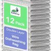Amazon: $3.99 ($4.98) 12pk Non Scratch Wire Dishcloth, Multipurpose Wire Dishwashing Rag