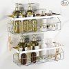 Amazon : $6.99 ($15.99) Shower Caddy Shelf with Adhesive, No-Drill Stainless Steel Bathroom Organizer, Rustproof Bath Storage Shelves for Inside Shower (Silver, 2PCS)
