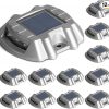 Amazon :$39.99 ($44.99)PASAMIC Driveway Lights Solar Powered LED 12 Pack, Outdoor Solar Driveway Lights Aluminum Dock Marine, IP65 Waterproof, Sidewalk Stair, Garden, Pathway, Yard (White)