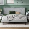 Amazon: $101.84 ($159.99) Queen Platform Bed Frame with Fabric Upholstered Headboard