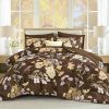 Amazon:$26.99 ($53.99)Yiran Brown Floral Comforter Set King Size, 7 Piece Vibrant Flowers Comforter Bedding Set, Botanical Bed in a Bag, Soft Microfiber Complete Bedding Set with Sheets for All Season