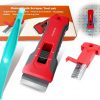 Amazon :$4.99 ($9.99)Upgraded Extractable & Magnetic Razor Blade Scraper Tool, 2 Pack Razor Scraper Set with 10 Extra Blades, Scraper tool with Buit-In Blade Storage, Cleaning Scraper Tool, Cooktop, Paint, Glass Scraper