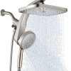 Amazon:$47.47 ($79.99)High Pressure Rain Shower Head: Upgrade Shower Heads with Handheld Spray Combo with Fixed Showerhead and 10 Sprays Handheld Shower Head, Detachable Showerheads Built-in Magnetic Docking and Power Jets
