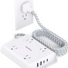Amazon:$7.99 ($12.97)Surge Protector Power Strip, Addtam 5 ft Flat Plug Extension Cord with 4 USB Wall Charger(2 USB C Port), 4 Widely Outlets Desk Charging Station, Home Office and College Dorm Room Essentials