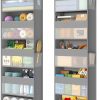 Amazon:$19.99 ($36.99)SONGMICS Over The Door Organizers, Set of 2 Hanging Door Organizers with 5 Large Pockets, 5-Tier Fabric Storage, Transparent Nylon Mesh, Foldable, Metal Hooks, with Side Pouches, Dove Gray URDH008G01