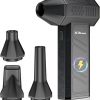 Amazon:$19.99 ($39.99)Compressed Air Duster, 180000RPM Electric Air Duster, Rechargeable Cordless Air Blower with 3-Gear Turbo Fan, Canned Air Alternative for Keyboard, PC, Computer, Car, Home & Outdoor Use (Pure Black)