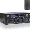 Amazon:$43.50 ($48.99)BT-398A Stereo Audio Amplifier, Receiver for Speakers Max 900W, 2.0 Channel Stereo Receiver with FM Radio, USB/SD/AUX Optical & Coaxial Inputs,Amplifier Home Audio for Passive Speakers