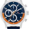 Amazon:$86.28 ($145.00)Tommy Hilfiger Men's Sporty Watch – Quartz Multifunction, Stainless Steel Case, Sunray Dial with Stick Indexes and CD-Textured Sub-Eyes, Oversized Crown, Silicone Strap – Gift for Him