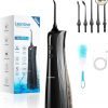 Amazon:$6.99 ($21.99)Leominor Water Dental Flosser - 5 Modes Cordless Portable Oral Irrigator, IPX7 Waterproof, Rechargeable Teeth Cleaner Upgrade Datchable Tank Professional Flossing Cleaning Pick for Home Travel (Black)