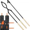 Amazon:$35.99 ($59.99)42'' Fire Tongs Firewood Log Grabbers and Fire Poker Set, Portable Detachable Heavy Duty Large Fire Tongs Fire Poker Tools Set for Fire Pit, Fireplace, Camping, Bonfires Outdoor/Indoor