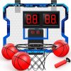 Amazon:$27.99 ($49.99)Basketball Hoop Indoor, Mini Basketball Hoop Over The Door with Scoreboard, Basketball Toys Gifts for 5 6 7 8 9 10 11 12 Year Old Boys Girls