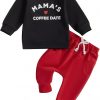 Amazon : $4.99 ($9.99) BemeyourBBs Toddler Baby Boy Fall Winter Clothes Funny Letter Long Sleeve Sweatshirt and Pants Set 2 Piece Sweatsuit Outfit