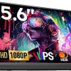 Amazon:$43.34 ($50.99)Portable Monitor, 15.6'' FHD 1080P Travel Portable Monitor for Laptops, Ultra-Slim External Portable Screen for Laptop with Kickstand, Screen Extender for Laptop PC Mac Phone PS4/5 Xbox Switch