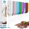 Amazon:   $4.49 ($6.99) Powerful Milk Frother Handheld Foam Maker, Mini Whisk Drink Mixer