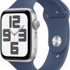Amazon : $189.99 ($279.00) Apple Watch SE (2nd Gen) [GPS 44mm] Smartwatch with Silver Aluminum Case with Denim Sport Band M/L. Fitness and Sleep Trackers, Crash Detection, Heart Rate Monitor, Retina Display