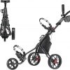 Amazon : $80.83 ($145.00) Caddytek CaddyLite 11.5 V3 Golf Push Cart - Lightweight Aluminum 3-Wheel Foldable Golf Bag Cart with Quad-Fold Frame, EVA Wheels, Adjustable Handle, Foot Brake, Mesh Net, Umbrella & Drink Holder