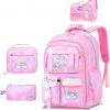 Amazon:$13.49 ($26.99) 3Pcs Backpacks for Girls, Cute Rainbow School Backpack w/ Lunch Bag Pen Bag