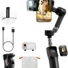 Amazon : $134.99 ($169.00)  hohem iSteady V3 Ultra Gimbal Stabilizer for iPhone, Phone Gimbal with AI Auto Tracking, Detachable Touchscreen Remote, Built-in Extension Rod, Tripod, Fill Light, for Vlog, Travel, Pet, Fitness