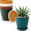 Amazon:  $9.99 ($15.99) 4 inch Plant Pots, 5 Pack Flower Pots Outdoor Indoor