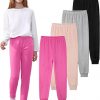 Amazon : $16.99 ($29.99) 4 Pack Girls Cotton Joggers, Girls Pants Kids Sweatpants Soft Performance Cotton Joggers for Kids