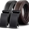 Amazon : $17.99 ($35.98) Mens Ratchet Belts Leather-2 Packs,Adjustable Slide Belts,Holeless Belts For Gifts Men Dress Casual 1 3/8