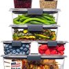 Amazon : $23.99 ($39.99)  Rubbermaid Brilliance Food Storage Containers, 14 Piece Plastic Containers with Lids, BPA-Free, Leak Proof, Clear
