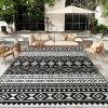 Amazon: $22.99 ($45.99) 8×10 Feet Black and White Plastic Outdoor Rug, Stain Resistant