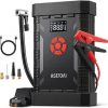 Amazon : $37.99 ($109.99)   AstroAI A30 Jump Starter with Air Compressor, 4000A & 150PSI Portable Car Battery Jump Starter (10.0 Gas/8.0L Diesel) with Tire Inflator, 12V Battery Charger, 18W Quick Charge, Jumper Cables, Lights