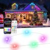 Amazon:$44.20 ($129.99)100FT Permanent Outdoor Lights for House -Eaves Lights with 50 IC+RGBCW LED IP67 Waterproof, Smart Outside LED Christmas Light with App/Remote, Eternity Lighting for Holiday/Daily