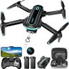 Amazon:$36.33 ($74.99)Drone with Camera, Drones for Adults and Beginners, 1080P HD FPV Foldable Mini Drones for Kids, with 2 Batteries, Carrying Case, Trajectory Flight, Gravity Control, One-Key Takeoff/Landing, 360° Flip, Toys for Gift