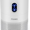 Amazon:$29.99 ($79.95)MOOKA Air Purifiers for Home Large Room up to 1076 ft², H13 True HEPA Air Filter Cleaner, Odor Eliminator, Remove Smoke Dust Pollen Pet Dander, Night Light(Available for California)