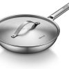 Amazon:  $29.99 ($63.99)  Stainless Steel Frying Pan with Stainless Steel Lid 12 Inch,Tri-Ply