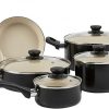 Amazon:  $34.12 ($55.80) 11-Piece Ceramic Non-Stick Pots and Pans Set