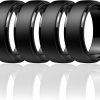Amazon : $2.99 ($6.99) Egnaro Men's Silicone Rings: Classic Black Style Rubber Wedding ring - Hypoallergenic for Gym/Outdoor/Gift(1/4/7 Variety Pack with Half Size)