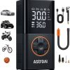 Amazon : $19.94 ($39.99) AstroAI L7 Tire Inflator Portable Air Compressor Cordless Mini Bike Pump with Digital Dual Values Display, 150 PSI Car Tires Air Pump with LED Lights&Pressure Gauge for Auto, Motorcycles, Bikes, Balls
