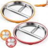 Amazon: $7.49 ($15.29) Stainless Steel Kids Plates with Suction, 2Pack
