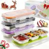 Amazon: $15.99 ($39.99)  4Pk Stainless Steel Snack Containers with Lids, 3-Compartments