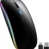 Amazon:$5.99 ($9.99)TECKNET Wireless Bluetooth Mouse,Rechargeable Silent Dual Mode (Bluetooth 5.2 & USB) Laptop Mice with LED Lights – Computer Mouse for Laptop/MacBook with Type C Adapter