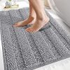 Amazon:$8.99 ($14.99)OLANLY Thick Bathroom Rugs 30x20, Extra Soft Absorbent Chenille Striped Bath Rugs, Rubber Backing, Machine Wash Dry, Bath Mats for Bathroom Floor, Tub and Shower, Home Decor Accessories, Grey