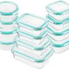 Amazon:$32.99 ($39.99)Bayco Glass Food Storage Containers with Lids, [24 Piece] Meal Prep, Airtight Bento Boxes, Leak Proof (12 lids & 12 Containers) - Blue