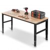 Amazon : $121.24 ($169.90)  VEVOR Adjustable Workbench, 2000 lbs Capacity, 61 x 20-inch Heavy Duty Work Bench with 27.1-36 Inches Height Adjustment, Garage Workbench with Power Outlets, Suitable for Office, Garage, Workshop
