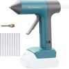 Amazon : $17.99 ($39.99)  Tilswall 100W Cordless Hot Glue Gun Compatible with Dewalt 18V/20V Battery, Full Size Glue Gun 90s Fast Preheating with 10PCS 0.43'' Glue Sticks for DIY Crafting and Home Repair(Battery Not Included)