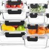 Amazon : $20.88 ($30.99) 8 Pack Borosilicate Glass Food Storage Containers with Lids, Glass Meal Prep Containers, Airtight Bento Lunch Boxes with Leak Proof Locking, Oven, Freezer and Dishwasher Safe, BPA Free, 5-35oz