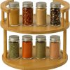 Amazon:  $9.99 ($19.99) Wooden Rotating Spice Rack – 2 Tier Lazy Susan Turntable