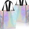Amazon: $9.09 ($12.99) 12 Pack Iridescent Gift Bags Bulk, Waterproof Non-woven Holographic Bag