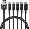 Amazon : $8.49 ($9.99) Amazon Basics 5-Pack USB-C to USB-A 2.0 Fast Charger Cable, 480Mbps Speed, USB-IF Certified, for Apple iPhone 16/15, iPad, Samsung Galaxy, Tablets, Laptops, 3 foot, Black