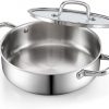Amazon : $39.95 ($69.99) Cook N Home 4 Quart Stainless Steel Saute Pan, 3 Ply Clad Stainless Deep Frying Pan with Lid, 10.5 Inch Induction Skillet Pan, Dishwasher and Oven-Safe, Silve