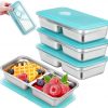Amazon: $9.99 ($19.99) 4 Pack Stainless Steel Snack Containers Reusable with Lid
